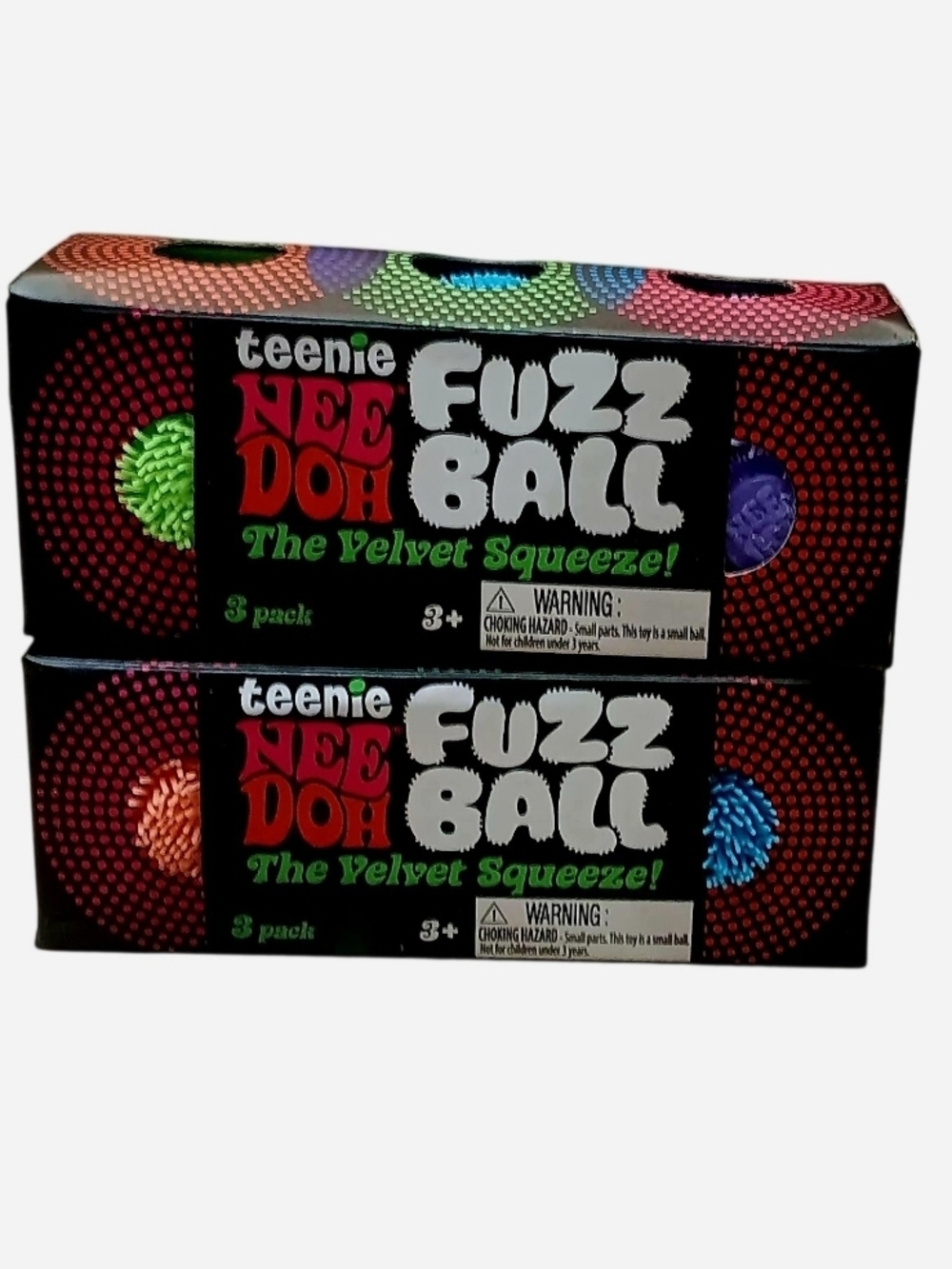 Teenie Nee Doh Fuzz Ball 3-Pack Bundle Of 2